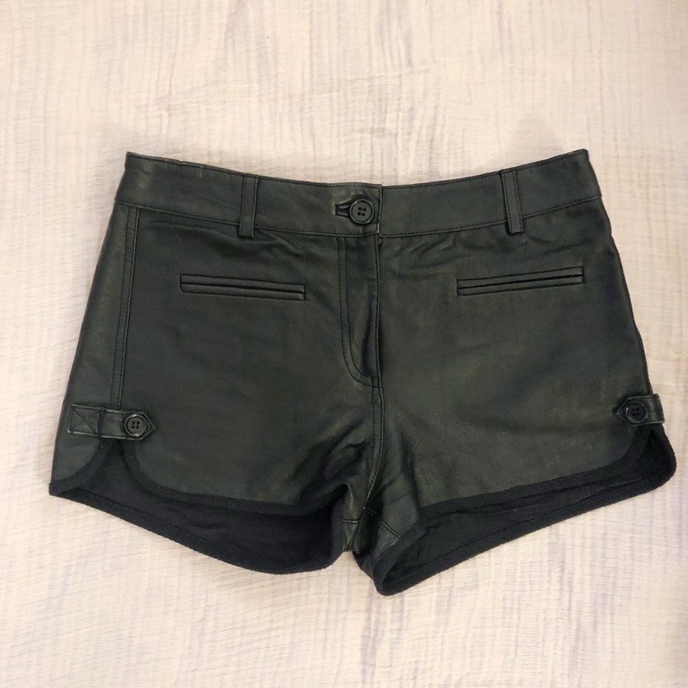 Athé by Vanessa Bruno Leather Shorts - Black / Size FR 36 (US 4)